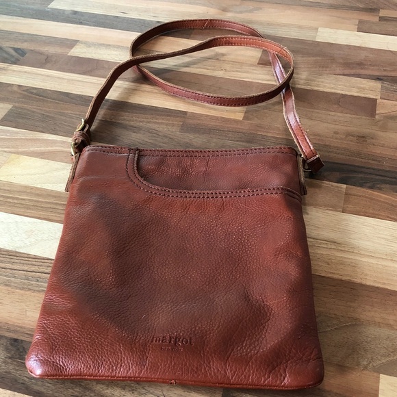 Margot New York Handbags - Margot Slim Leather Crossbody Bag in Brown